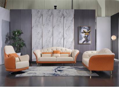 Luxus Möbel Sofagarnitur Couch Sofa Polster 3+2 Wohnzimmer Sitzgruppen